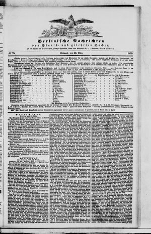 Berlinische Nachrichten von Staats- und gelehrten Sachen vom 30.03.1859