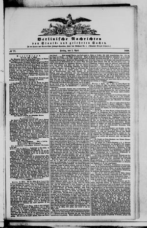 Berlinische Nachrichten von Staats- und gelehrten Sachen vom 01.04.1859