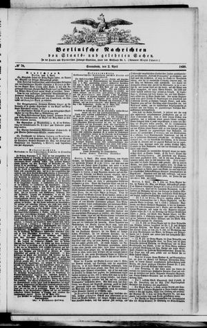 Berlinische Nachrichten von Staats- und gelehrten Sachen on Apr 2, 1859