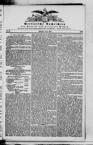 Berlinische Nachrichten von Staats- und gelehrten Sachen vom 06.04.1859