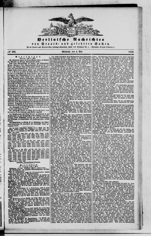 Berlinische Nachrichten von Staats- und gelehrten Sachen vom 04.05.1859