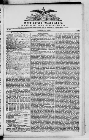 Berlinische Nachrichten von Staats- und gelehrten Sachen vom 05.05.1859