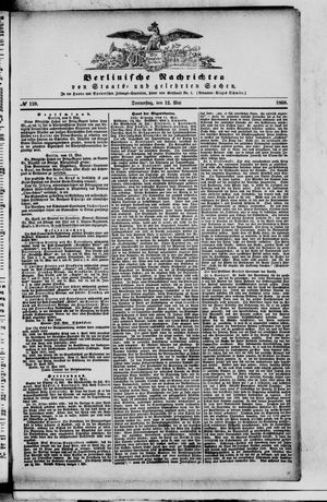 Berlinische Nachrichten von Staats- und gelehrten Sachen vom 12.05.1859