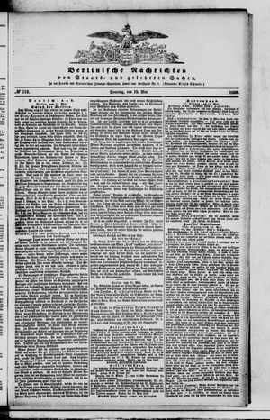 Berlinische Nachrichten von Staats- und gelehrten Sachen on May 15, 1859