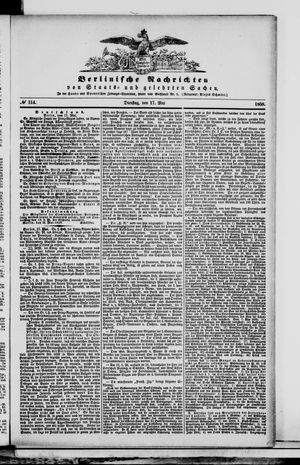 Berlinische Nachrichten von Staats- und gelehrten Sachen vom 17.05.1859