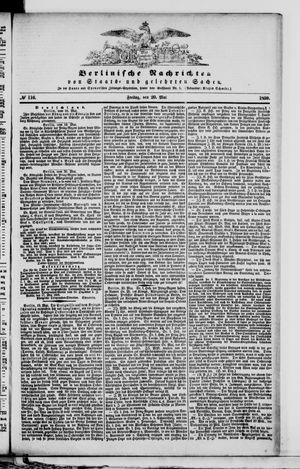 Berlinische Nachrichten von Staats- und gelehrten Sachen vom 20.05.1859