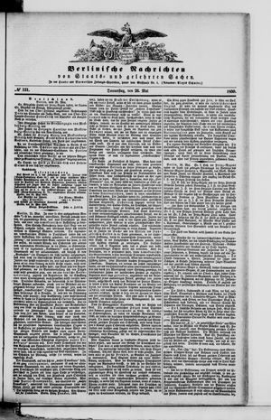 Berlinische Nachrichten von Staats- und gelehrten Sachen vom 26.05.1859