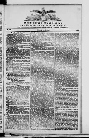 Berlinische Nachrichten von Staats- und gelehrten Sachen vom 31.05.1859