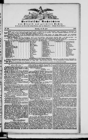 Berlinische Nachrichten von Staats- und gelehrten Sachen vom 19.06.1859