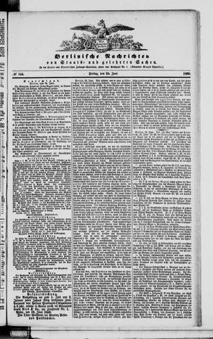 Berlinische Nachrichten von Staats- und gelehrten Sachen on Jun 24, 1859