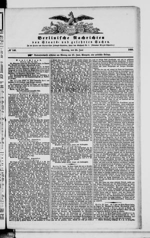 Berlinische Nachrichten von Staats- und gelehrten Sachen vom 26.06.1859