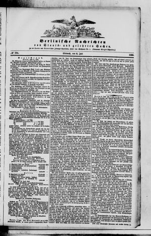 Berlinische Nachrichten von Staats- und gelehrten Sachen vom 06.07.1859