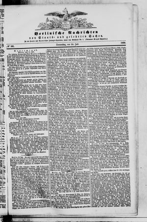 Berlinische Nachrichten von Staats- und gelehrten Sachen vom 14.07.1859
