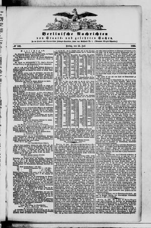 Berlinische Nachrichten von Staats- und gelehrten Sachen vom 15.07.1859