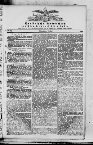 Berlinische Nachrichten von Staats- und gelehrten Sachen vom 27.07.1859