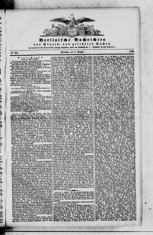 Berlinische Nachrichten von Staats- und gelehrten Sachen on Aug 7, 1859