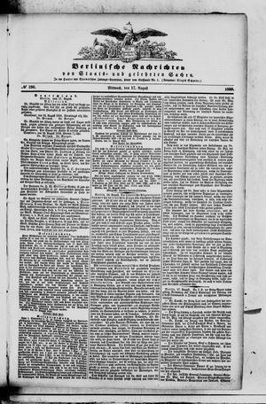 Berlinische Nachrichten von Staats- und gelehrten Sachen vom 17.08.1859