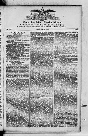 Berlinische Nachrichten von Staats- und gelehrten Sachen vom 19.08.1859