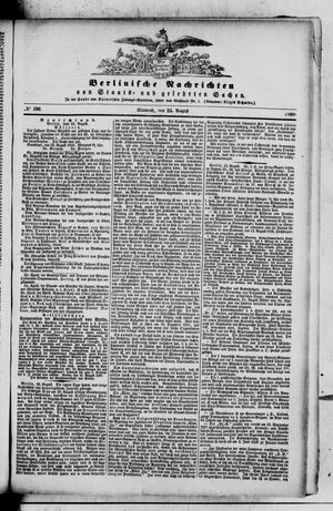 Berlinische Nachrichten von Staats- und gelehrten Sachen vom 24.08.1859