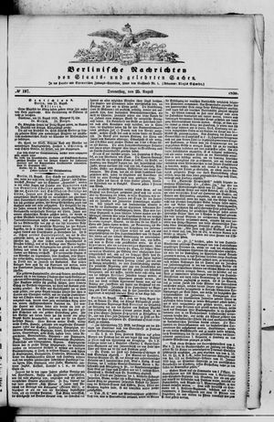 Berlinische Nachrichten von Staats- und gelehrten Sachen vom 25.08.1859