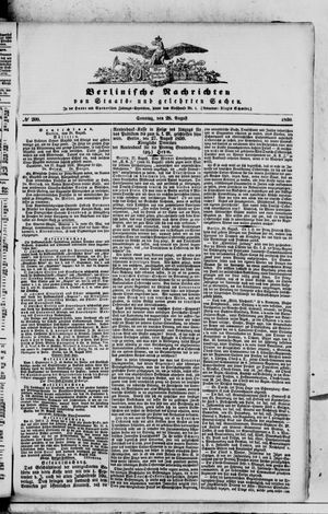 Berlinische Nachrichten von Staats- und gelehrten Sachen vom 28.08.1859