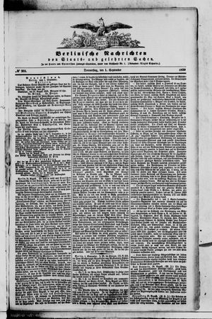 Berlinische Nachrichten von Staats- und gelehrten Sachen vom 01.09.1859