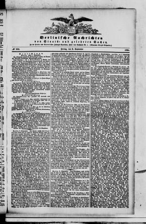 Berlinische Nachrichten von Staats- und gelehrten Sachen on Sep 9, 1859