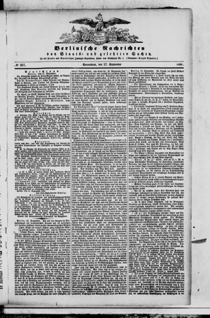 Berlinische Nachrichten von Staats- und gelehrten Sachen vom 17.09.1859