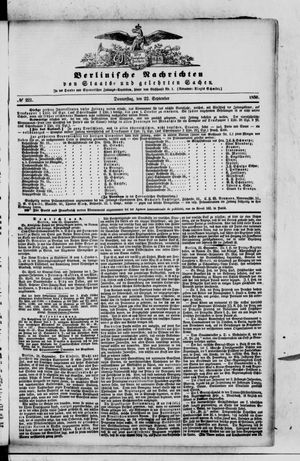 Berlinische Nachrichten von Staats- und gelehrten Sachen vom 22.09.1859