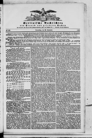 Berlinische Nachrichten von Staats- und gelehrten Sachen vom 29.09.1859