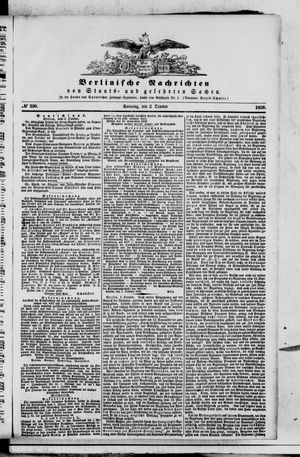 Berlinische Nachrichten von Staats- und gelehrten Sachen on Oct 2, 1859