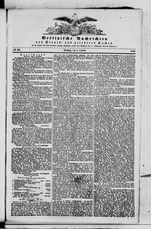Berlinische Nachrichten von Staats- und gelehrten Sachen vom 04.10.1859