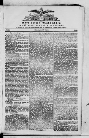 Berlinische Nachrichten von Staats- und gelehrten Sachen vom 19.10.1859