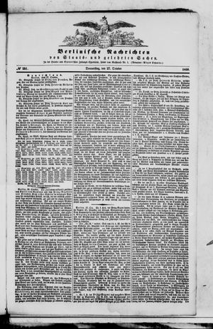 Berlinische Nachrichten von Staats- und gelehrten Sachen vom 27.10.1859