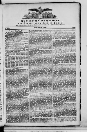 Berlinische Nachrichten von Staats- und gelehrten Sachen vom 28.10.1859