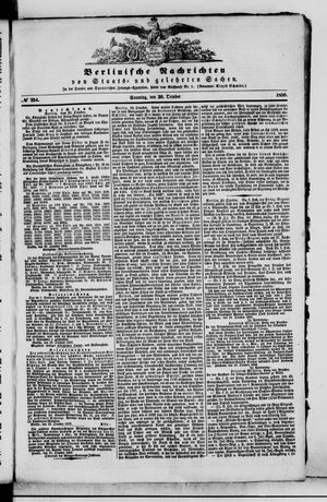 Berlinische Nachrichten von Staats- und gelehrten Sachen vom 30.10.1859