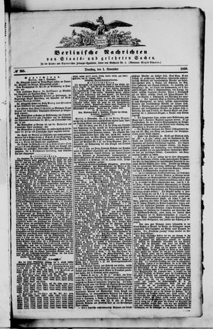 Berlinische Nachrichten von Staats- und gelehrten Sachen vom 01.11.1859