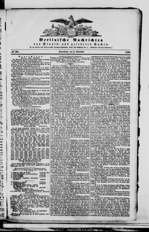 Berlinische Nachrichten von Staats- und gelehrten Sachen vom 05.11.1859