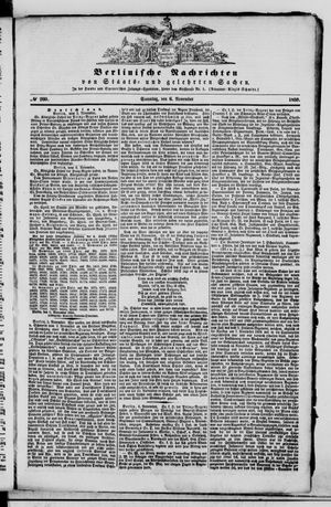 Berlinische Nachrichten von Staats- und gelehrten Sachen on Nov 6, 1859