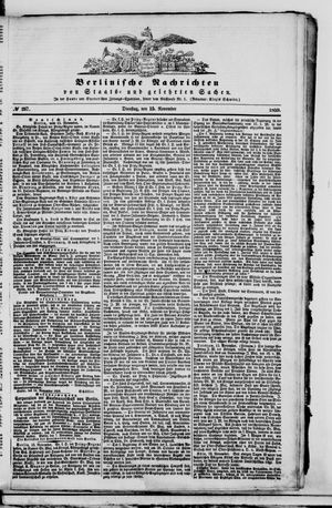 Berlinische Nachrichten von Staats- und gelehrten Sachen vom 15.11.1859