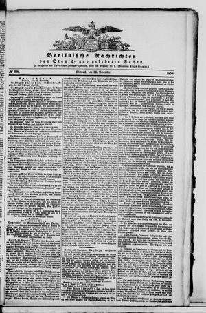 Berlinische Nachrichten von Staats- und gelehrten Sachen vom 16.11.1859