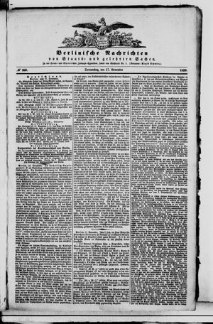 Berlinische Nachrichten von Staats- und gelehrten Sachen vom 17.11.1859