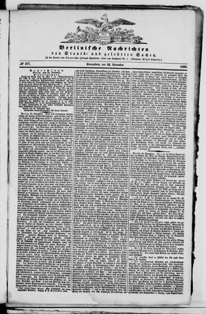 Berlinische Nachrichten von Staats- und gelehrten Sachen vom 26.11.1859