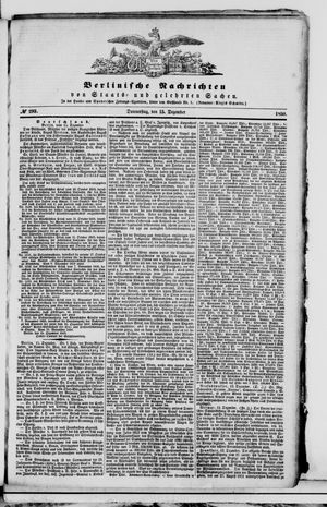 Berlinische Nachrichten von Staats- und gelehrten Sachen vom 15.12.1859
