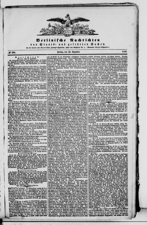 Berlinische Nachrichten von Staats- und gelehrten Sachen vom 16.12.1859