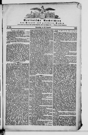 Berlinische Nachrichten von Staats- und gelehrten Sachen vom 22.12.1859