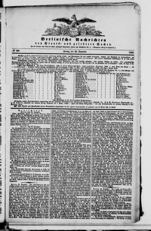Berlinische Nachrichten von Staats- und gelehrten Sachen vom 23.12.1859