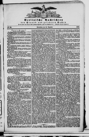 Berlinische Nachrichten von Staats- und gelehrten Sachen vom 24.12.1859