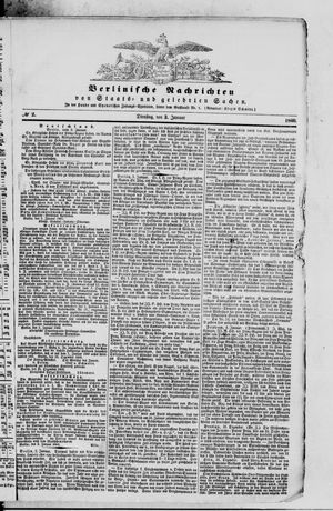 Berlinische Nachrichten von Staats- und gelehrten Sachen vom 03.01.1860