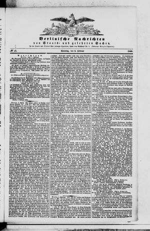 Berlinische Nachrichten von Staats- und gelehrten Sachen vom 05.02.1860